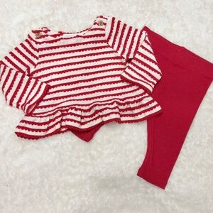 Cloud Island Red and White Valentines or Christmas Outfit